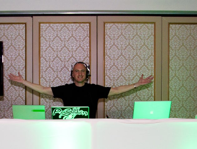 DJ Pushkin in his dj booth