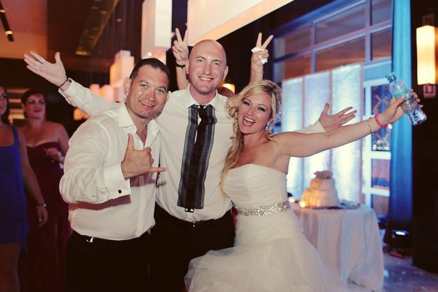 DJ Pushkin with Bride and Groom in Mexico